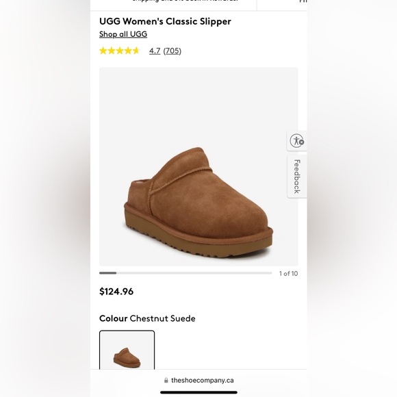 Classic Ugg slipper size 4 kids size 6 womens - Picture 5 of 5